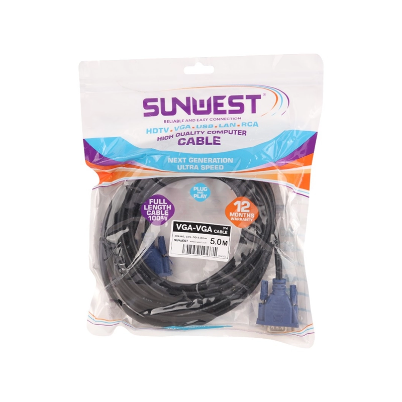 کابل VGA 3+4 سان وست Sunwest طول 5 متر