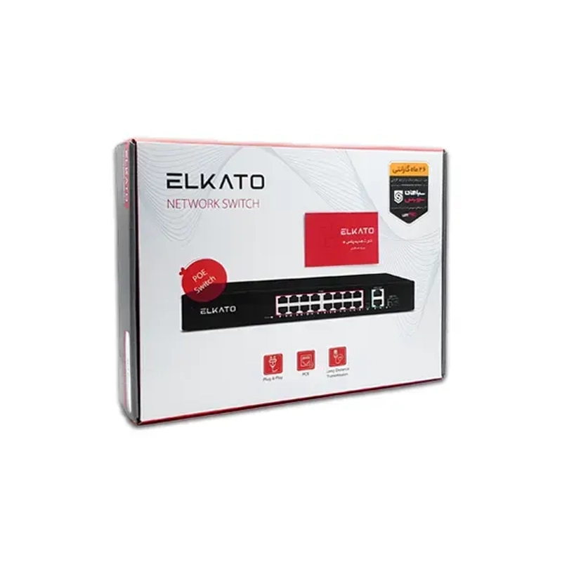 سوئیچ شبکه 16 پورت POE مدل EL-1SB1620GP-250W