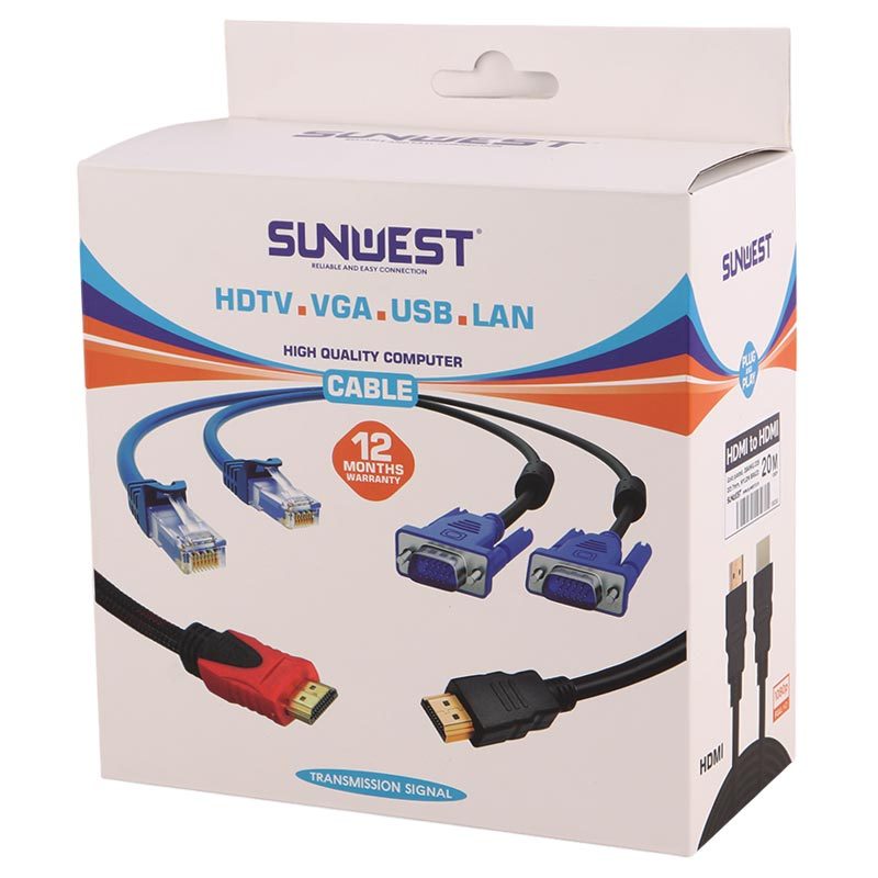 کابل HDMI پوست ماری سان وست Sunwest طول 15 متر