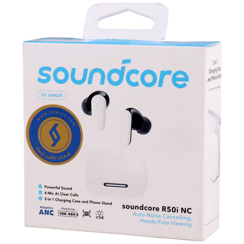 هندزفری بلوتوثی انکر Soundcore R50i NC رنگ سفید