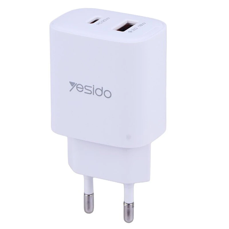 شارژر دیواری 20 وات یسیدو YC02E QC3.0 PD 3A