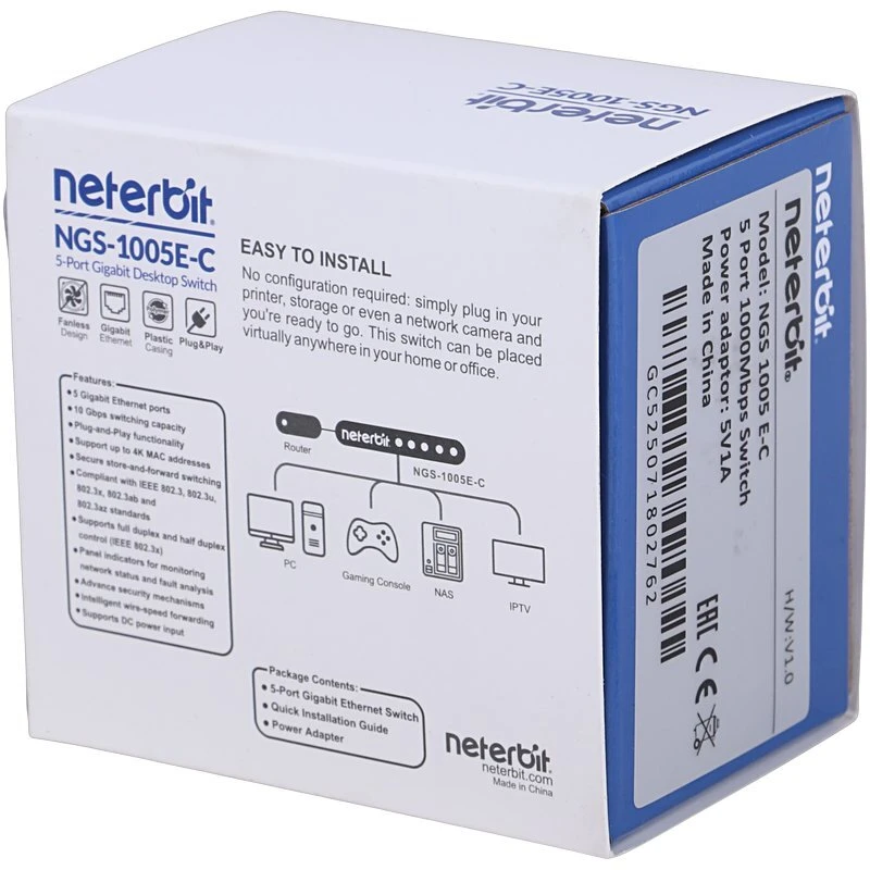 سوییچ 5 پورت نتربیت NGS-1005E-C