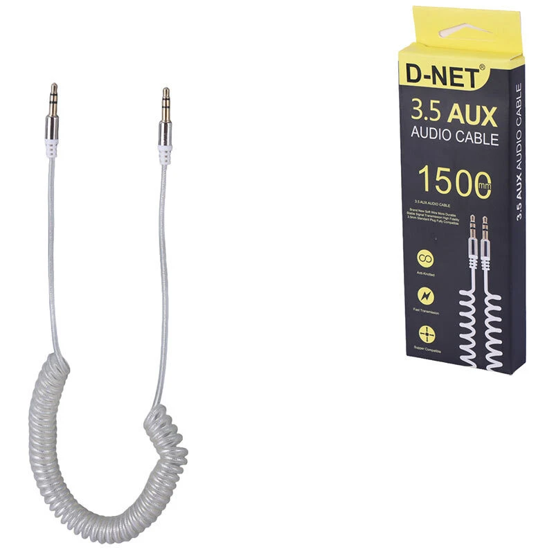 کابل فنری AUX دی نت طول 1.5 متر