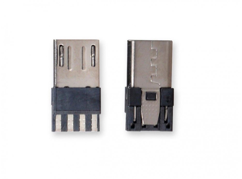 کانکتور Micro USB نری کاوردار مشکی اندرویدی